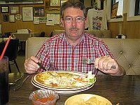 USA - Santa Rosa NM - David with Comet II Restaurant Mexican Meal (21 Apr 2009)